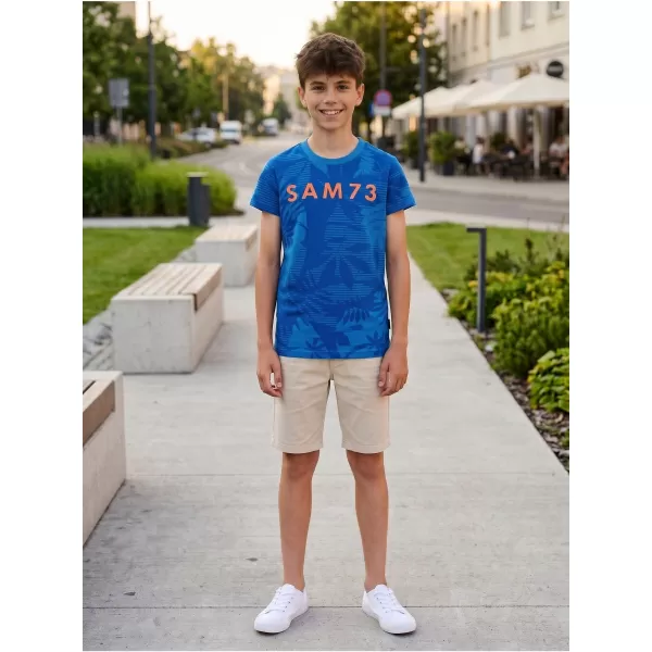  Tricou băiat cu mâneci scurte SAM 73 THEODORE BT 563 ALBASTRU STRĂLUCITOR 