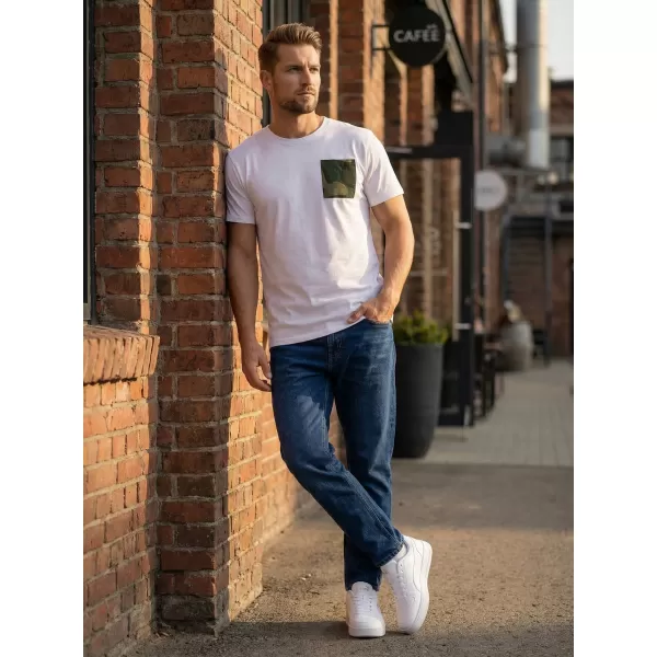  Tricou bărbătesc cu mâneci scurte SAM 73 SEAN MT 796 ALB 