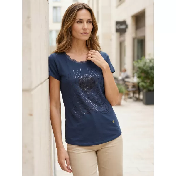 Tricou pentru femei KIXMI NISSA ALBASTRU INCHIS 