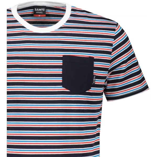  Tricou bărbătesc cu mâneci scurte SAM 73 MARTIN MT 794 ALB 