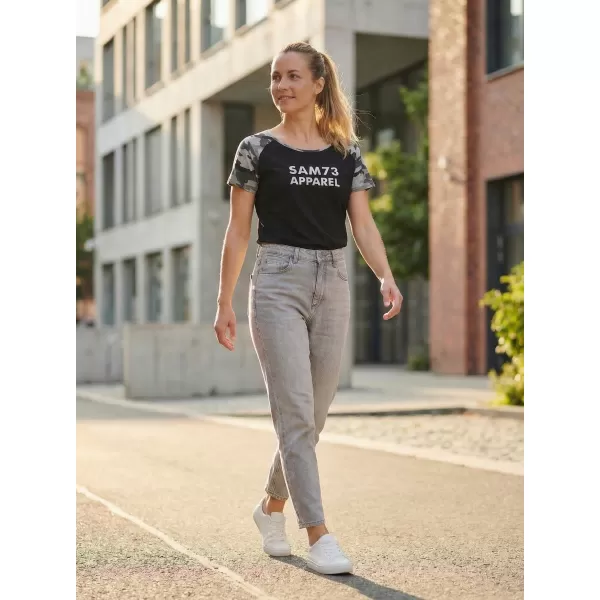  Tricou pentru femei cu mâneci scurte SAM 73 ROSE WT 850 NEGRU 