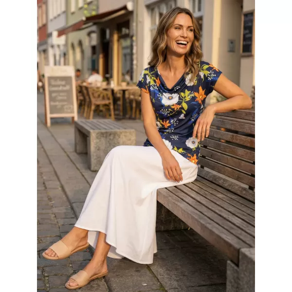  Tricou pentru femei KIXMI NANCY ALBASTRU INCHIS 