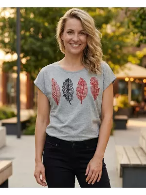 Tricou pentru femei cu mâneci scurte SAM 73 PENELOPE WT 861 GRI