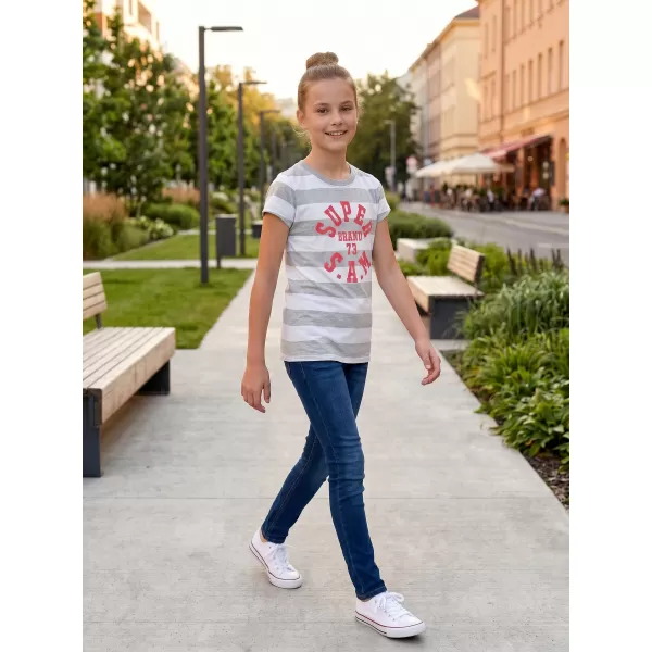  Tricou fetita cu maneca scurta SAM 73 SIOBHAN GT 561 GRI DESCHIS 