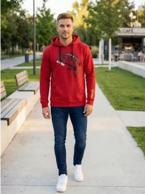 Hanorac pentru bărbați ALTISPORT ALM017AL304 ROȘU
