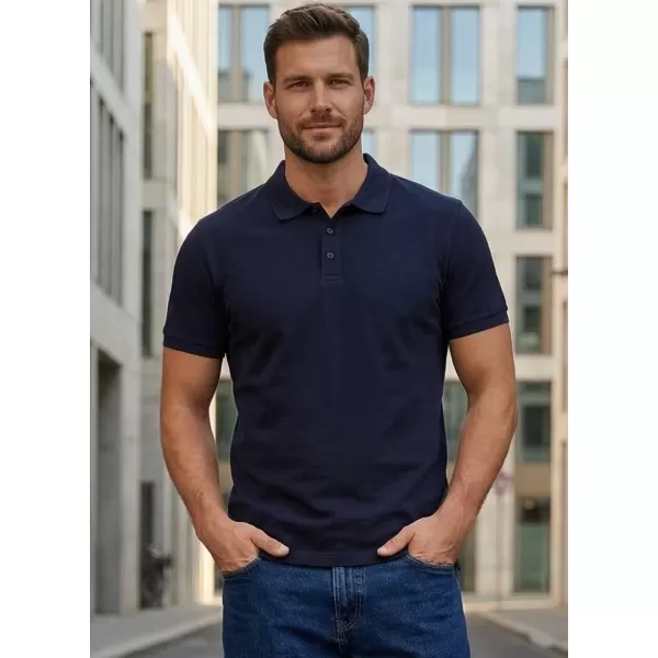  Tricou pentru bărbați cu guler SAM 73 HENRY MT 788 ALBASTRU ÎNCHIS 