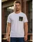 Tricou bărbătesc cu mâneci scurte SAM 73 SEAN MT 796 ALB