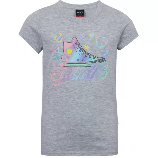  Tricou fetita cu maneca scurta SAM 73 URSULA GT 563 GRI DESCHIS 