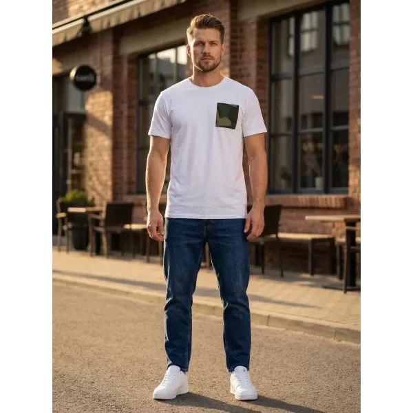  Tricou bărbătesc cu mâneci scurte SAM 73 SEAN MT 796 ALB 