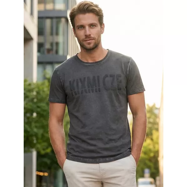  Tricou pentru bărbați KIXMI NARSEY GRI INCHIS 