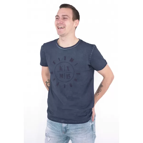  Tricou pentru bărbați KIXMI NADIR ALBASTRU INCHIS 