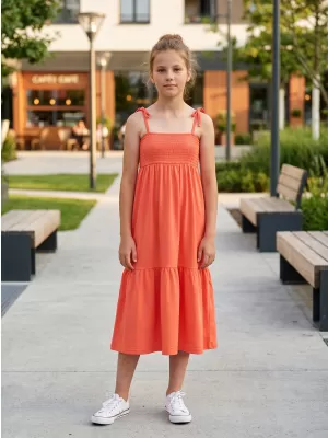 Rochie de fetiță SAM 73 CHARITY GZ 540 PORTOCALIU DESCHIS
