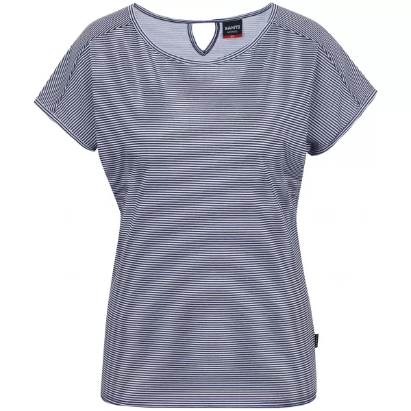  Tricou dama cu maneca scurta SAM 73 CELESTE WT 852 ALBASTRU ÎNCHIS 