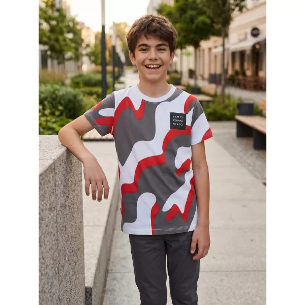  Tricou băiat cu mâneci scurte SAM 73 OSCAR BT 555 ROŞU 