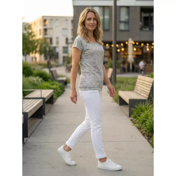  Tricou dama cu maneca scurta SAM 73 CINDY WT 859 GRI DESCHIS 