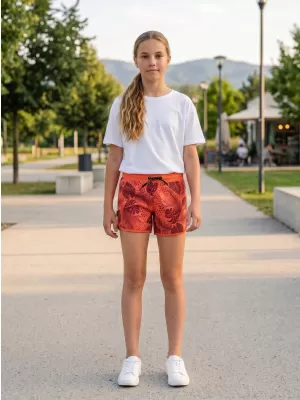 Pantaloni scurți pentru fete SAM 73 MILANIA GS 531 PORTOCALIU DESCHIS