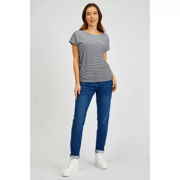 Tricou dama cu maneca scurta SAM 73 CELESTE WT 852 ALBASTRU ÎNCHIS 