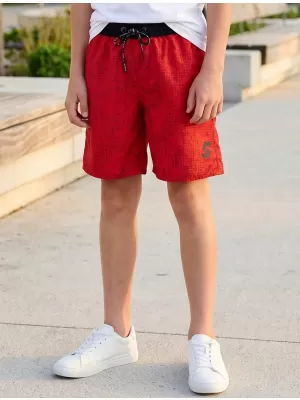 Pantaloni scurți de înot pentru băieți SAM 73 DOMINIC BS 540 ROŞU