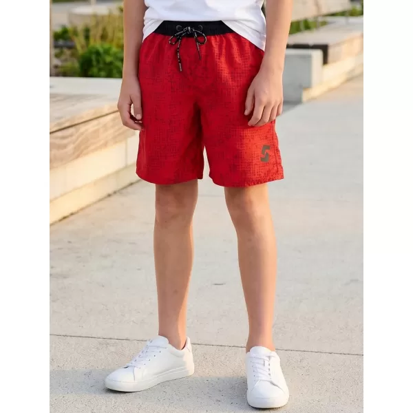  Pantaloni scurți de înot pentru băieți SAM 73 DOMINIC BS 540 ROŞU 