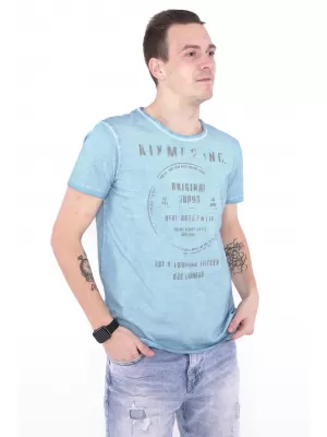 Tricou pentru bărbați KIXMI NAVIN ALBASTRU