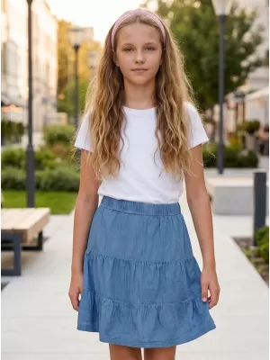 Fusta de fetiță SAM 73 NYLAH GZ 530 DENIM LEJER