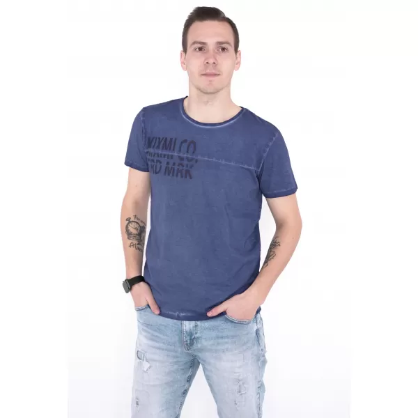  Tricou pentru bărbați KIXMI NIREL ALBASTRU INCHIS 