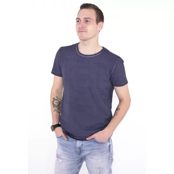  Tricou pentru bărbați KIXMI NAVIN ALBASTRU INCHIS 