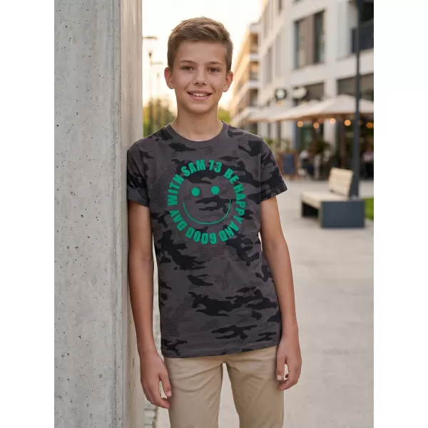  Tricou băiat cu mâneci scurte SAM 73 KELVIN BT 560 NEGRU 