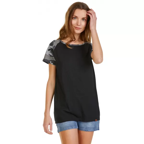  Tricou pentru femei cu mâneci scurte SAM 73 ROSE WT 850 NEGRU 