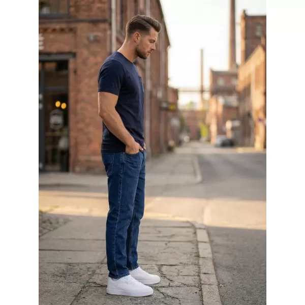 Tricou bărbătesc cu mâneci scurte SAM 73 SEAN MT 796 ALBASTRU ÎNCHIS 