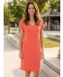 Rochie SAM 73 ARIANNA WZ 808 PORTOCALIU DESCHIS