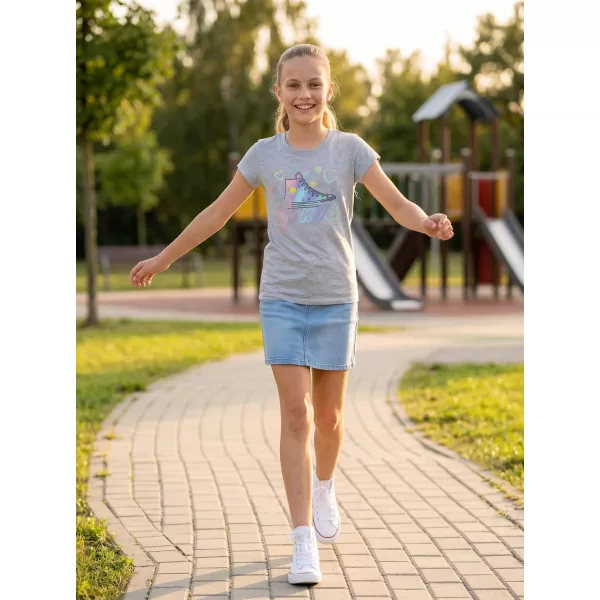  Tricou fetita cu maneca scurta SAM 73 URSULA GT 563 GRI DESCHIS 