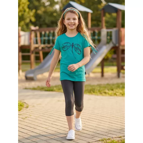  Tricou fetita cu maneca scurta SAM 73 RAELYN GT 567 TURCOAZ 