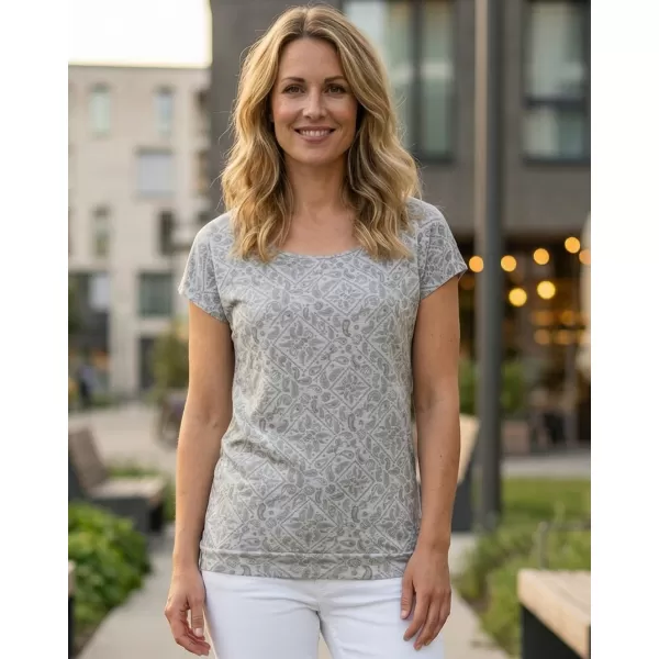  Tricou dama cu maneca scurta SAM 73 CINDY WT 859 GRI DESCHIS 