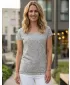 Tricou dama cu maneca scurta SAM 73 CINDY WT 859 GRI DESCHIS