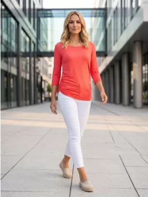 Tricou dama cu maneci 3/4 SAM 73 SHERRY WT 864 ROZ APRINS