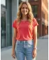 Tricou dama cu maneca scurta SAM 73 NASKA WT 858 ROZ APRINS