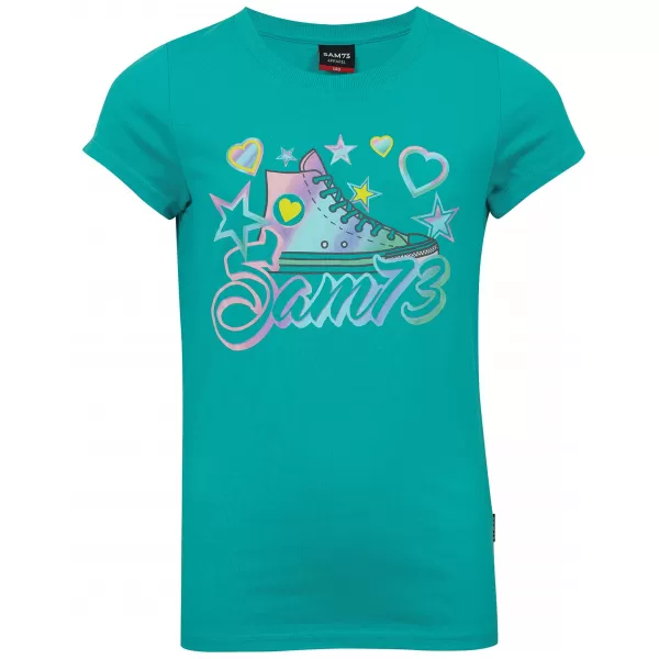  Tricou fetita cu maneca scurta SAM 73 URSULA GT 563 VERDE NEON 