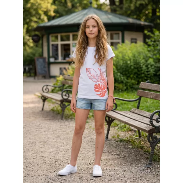  Tricou fetita cu maneca scurta SAM 73 STEPHANIE GT 562 ALB 