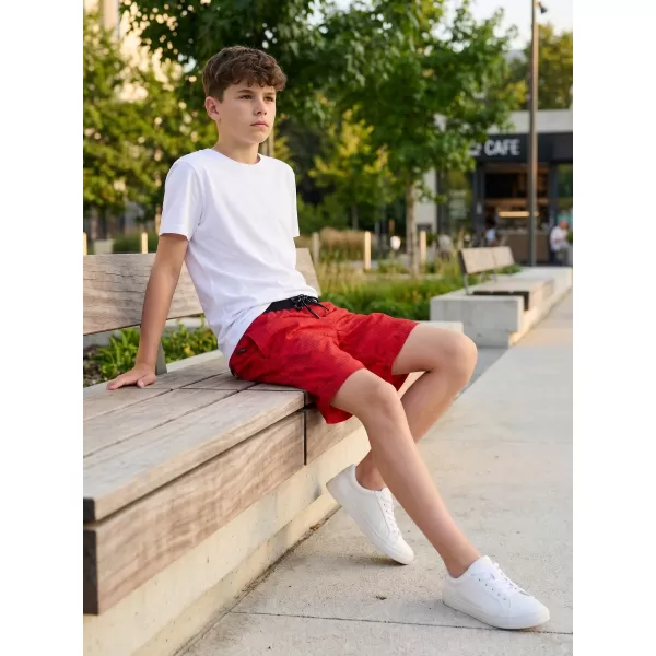  Pantaloni scurți de înot pentru băieți SAM 73 DOMINIC BS 540 ROŞU 