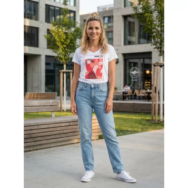  Tricou dama cu maneca scurta SAM 73 ILDA WT 855 ALB 