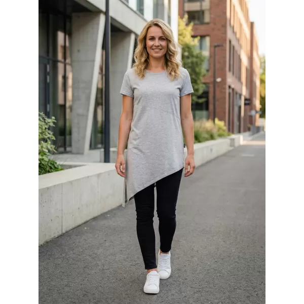  Tricou dama cu maneca scurta SAM 73 DOREEN WT 860 GRI DESCHIS 