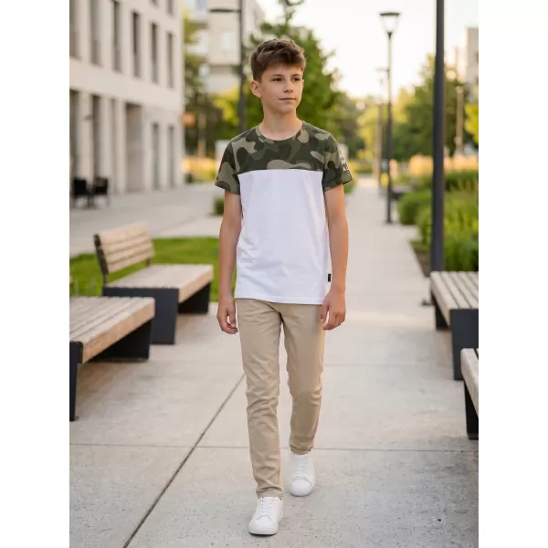  Tricou băiat cu mâneci scurte SAM 73 MOSES BT 556 ALB 