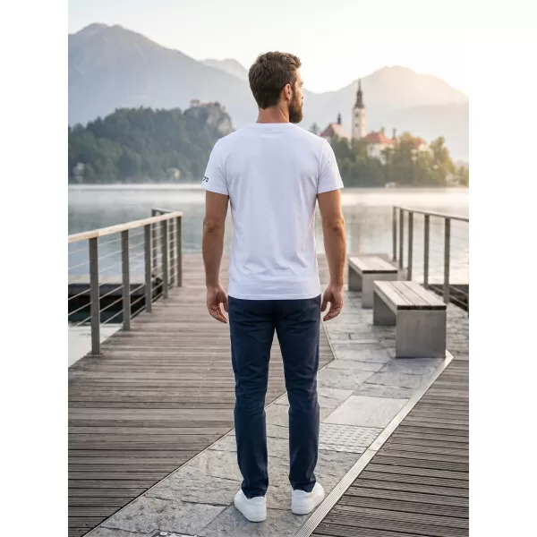  Tricou pentru bărbați cu mâneci scurte SAM 73 LARRY MT 803 ALB 