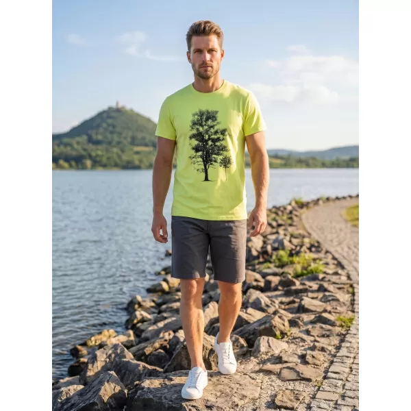  Tricou bărbătesc cu mâneci scurte SAM 73 JAMES MT 790 GALBEN DESCHIS 