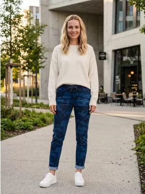 Pantaloni de dama SAM 73 IVY WK 778 ALBASTRU ÎNCHIS