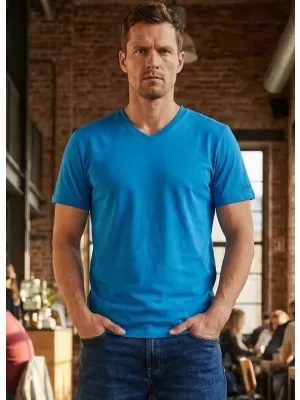 Tricou bărbătesc cu mâneci scurte SAM 73 LEONARD MT 793 ALBASTRU STRĂLUCITOR