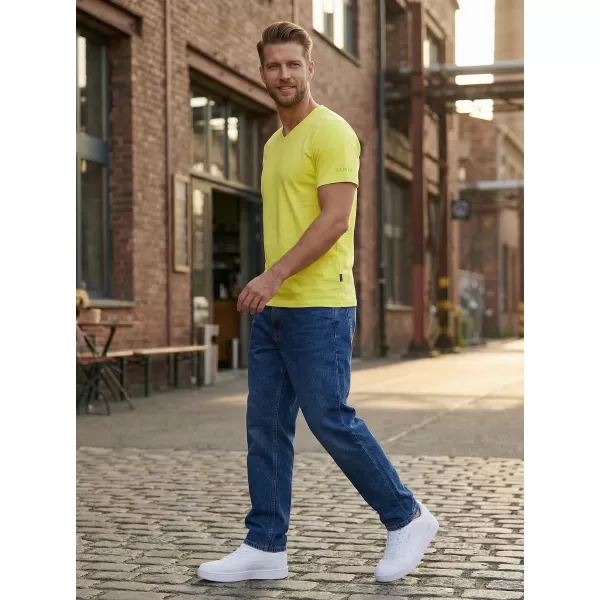  Tricou bărbătesc cu mâneci scurte SAM 73 LEONARD MT 793 GALBEN DESCHIS 