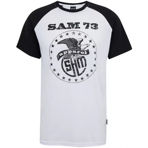  Tricou bărbătesc cu mâneci scurte SAM 73 JORDAN MT 805 ALB 