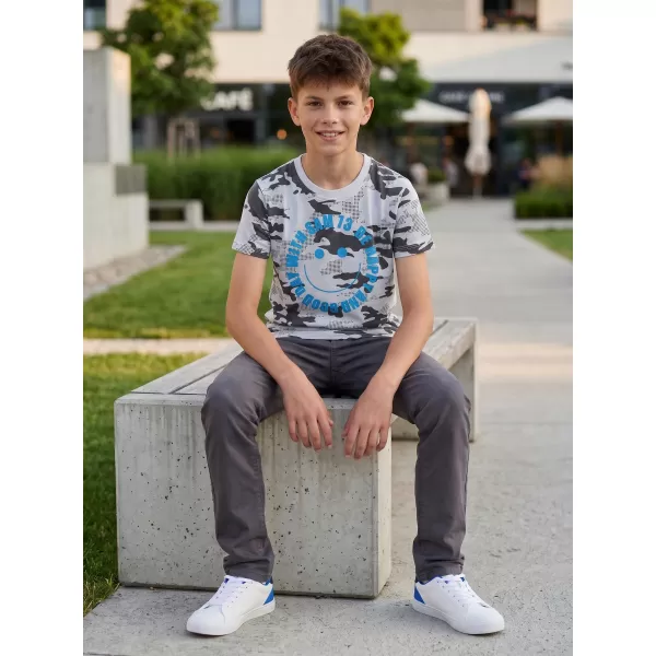  Tricou băiat cu mâneci scurte SAM 73 KELVIN BT 560 ALB 